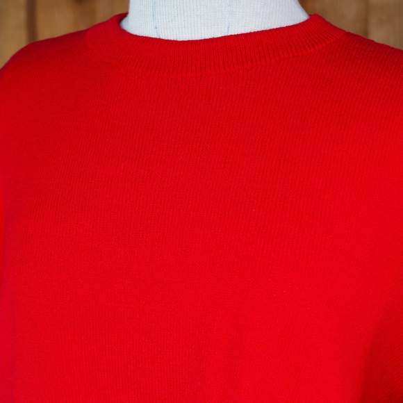 Vintage St. John Sport By Marie Gray RED Knitted Short Sleeve Top Woman's L - Picture 3 of 16